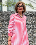 Vestido Chemise com Listras Flávia