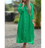 Vestido Chemise com Botão Fátima
