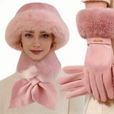 Conjunto 3 Peças Inverno Sempre Menina - Gorro, Cachecol e Luvas