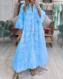 Vestido Longo com Bordado Esther