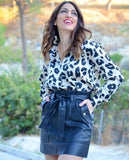 Camisa Cetim Animal Print Sempre Menina » Coleção Rafa