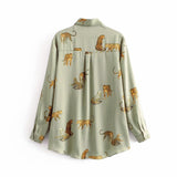 Camisa Cetim Leopardo Sempre Menina » Coleção Glenda