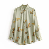 Camisa Cetim Leopardo Sempre Menina » Coleção Glenda