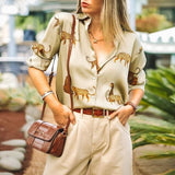 Camisa Cetim Leopardo Sempre Menina » Coleção Glenda