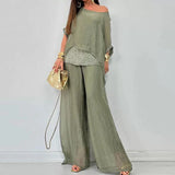 Conjunto Calça e Blusa de Seda Ginevra