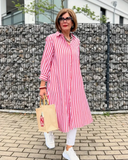 Vestido Chemise com Listras Flávia
